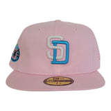 Glow In The Dark Pink San Diego Padres Neon blue Bottom 50th Anniversary New Era 59Fifty Fitted