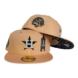 Glow In the Dark Peach Houston Astros Star Bottom 45th Anniversary Side Patch New Era 59Fifty Fitted