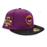 Grape Purple Chicago Cubs Black Visor Tan Bottom 1990 All Star Game Side Patch "Doritos Collection" New Era 59Fifty Fitted
