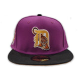Grape Purple Detroit Tigers Black Visor Tan Bottom 2000 Tiger side Patch "Doritos Collection" New Era 59Fifty Fitted
