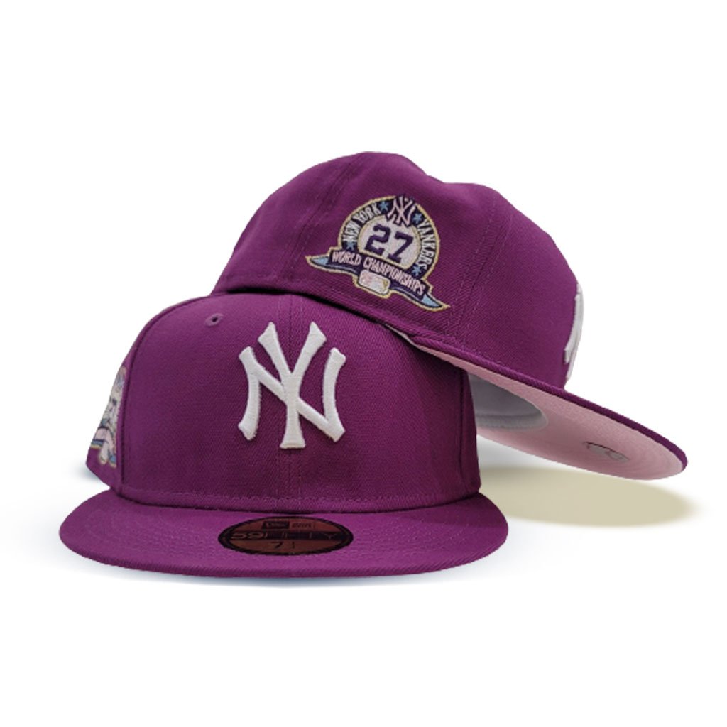 NEW YORK YANKEES  GLOW IN THE DARK 1999 WORLD SERIES PURPLE PINK