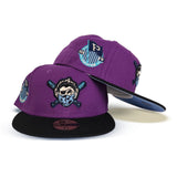 Grape Purple Pittsburgh Pirates Black Visor Icy Blue Bottom Pirates Flag Side Patch New Era 59Fifty Fitted 
