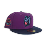 Grape Purple St. Louis Cardinals Navy Blue Visor Icy Blue Bottom 125th Anniversary Side Patch New Era 59Fifty Fitted