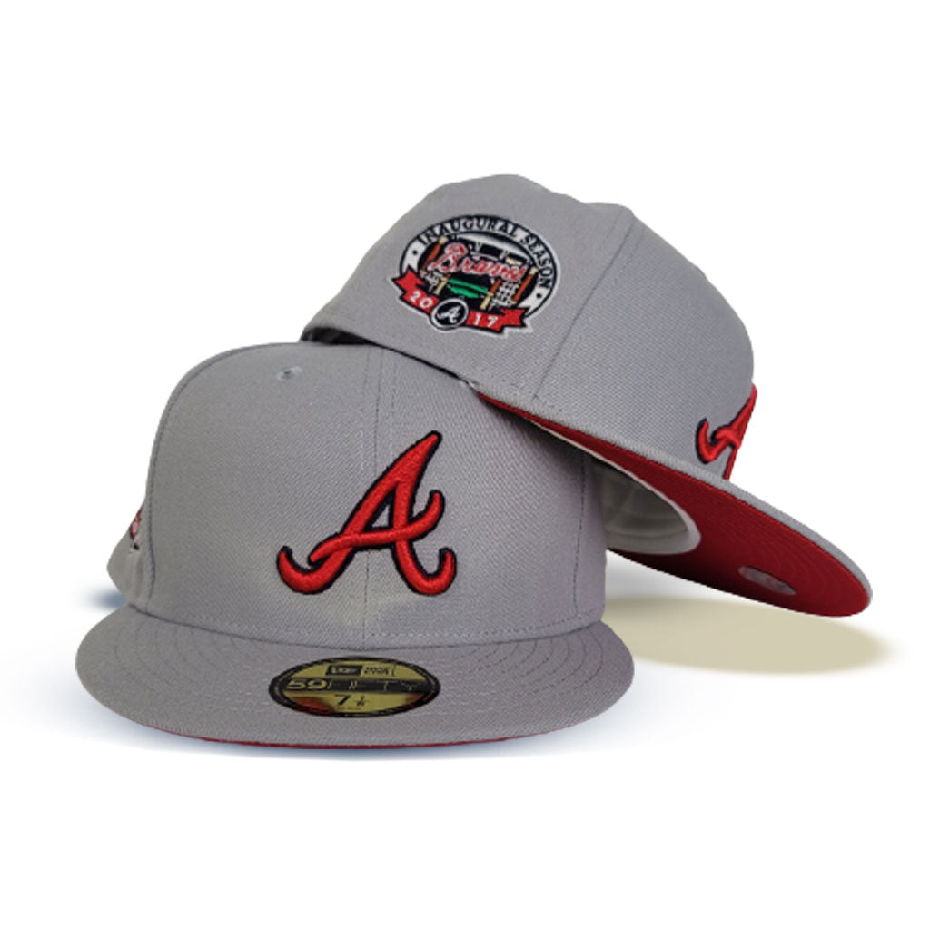 New Era Atlanta Braves Fitted Hat 59FIFTY Cap Inaugural Season Patch Size 7 1/4