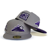 Product - Gray Colorado Rockies Purple Bottom 25th Anniversary Side Patch New Era 59Fifty Fitted