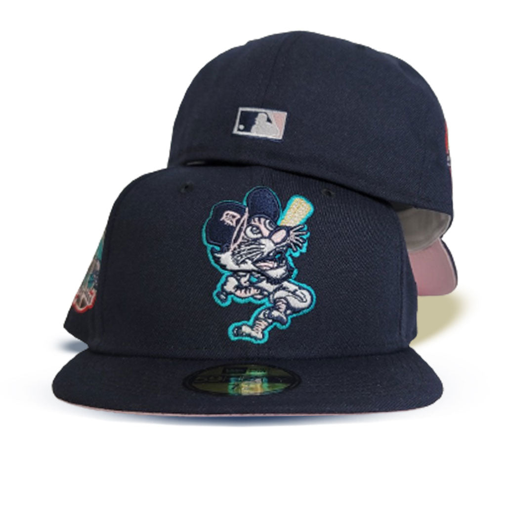 dark Green Detroit Tigers Pink Bottom Tiger Stadium Side Patch New Era  59Fifty Fitted