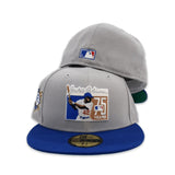 Gray Jackie Robinson 75th Years Royal Blue Visor Green Bottom 42 Side Patch New Era 59Fifty Fitted