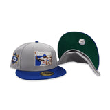 Gray Jackie Robinson 75th Years Royal Blue Visor Green Bottom 42 Side Patch New Era 59Fifty Fitted