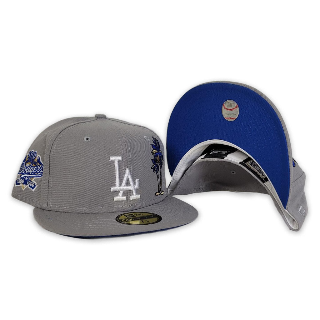 New Era 59FIFTY Los Angeles Dodgers Palm Fitted Hat Dark Royal
