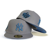 Product - Gray New York Yankees Icy Blue Bottom 1998 World Series Side Patch New Era 59Fifty Fitted
