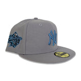 Gray New York Yankees Icy Blue Bottom 1998 World Series Side Patch New Era 59Fifty Fitted
