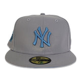 Gray New York Yankees Icy Blue Bottom 1998 World Series Side Patch New Era 59Fifty Fitted