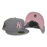 Gray New York Yankees Pink Bottom 1998 World Series Side Patch New Era 59Fifty Fitted