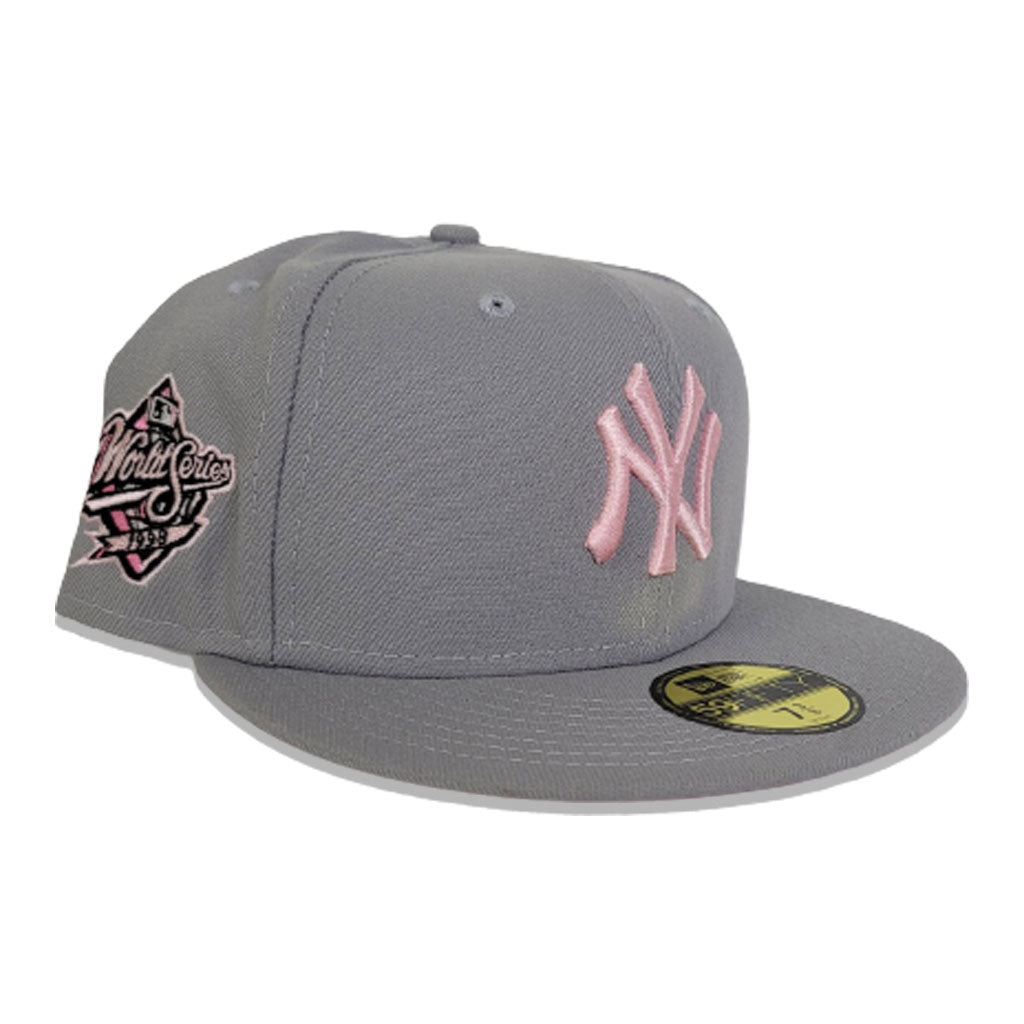 Gray New York Yankees Pink Bottom 1998 World Series Side Patch New Era 59Fifty Fitted