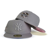 Gray New York Yankees Pink Bottom 2000 World Series Side Patch New Era 59Fifty Fitted