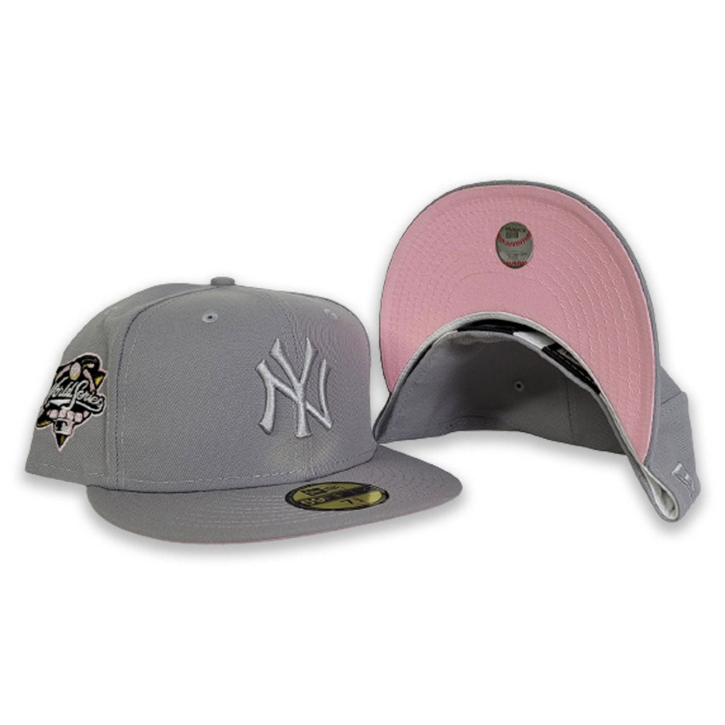 NEW YORK YANKEES 2000 WORLD SERIES PINK BRIM NEW ERA FITTED HAT