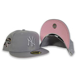 Gray New York Yankees Pink Bottom 2000 World Series Side Patch New Era 59Fifty Fitted