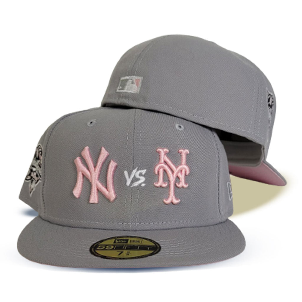 Pink New York Yankees Gray Bottom 2000 World Series Side Patch New Era 59FIFTY Fitted 77/8