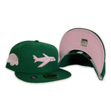 Green New York Jets Pink Bottom 50th Season Side Patch New Era 59Fifty Fitted
