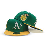 Green Oakland Athletics Green Bottom 1973 World Series Side Patch "59FIFTY DAY" New Era 59Fifty Fitted