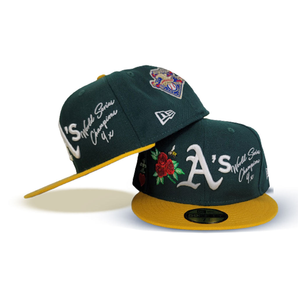 Oakland Athletics New Era Wool Coop Historic Logo 59FIFTY Fitted Hat - Green