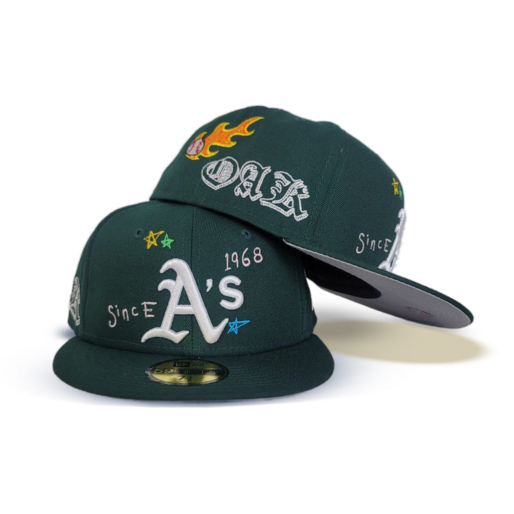 Vintage Oakland Athletics A's MLB Baseball Stitched Starter Green