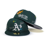 Green Oakland Athletics Scribble New Era 59Fifty Fitted
