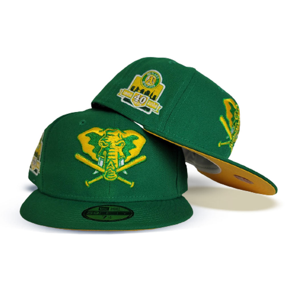 Oakland Athletics New Era Home Authentic Collection On-Field Low Profile  59FIFTY Fitted Hat - Green/Yellow