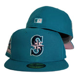 Green Seattle Mariners Pink Bottom 30th Anniversary Side Patch New Era 59Fifty Fitted