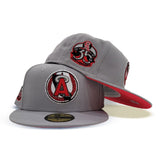 Gray Los Angeles Angels Infrared Bottom 35th Anniversary Side Patch New Era 59Fifty Fitted