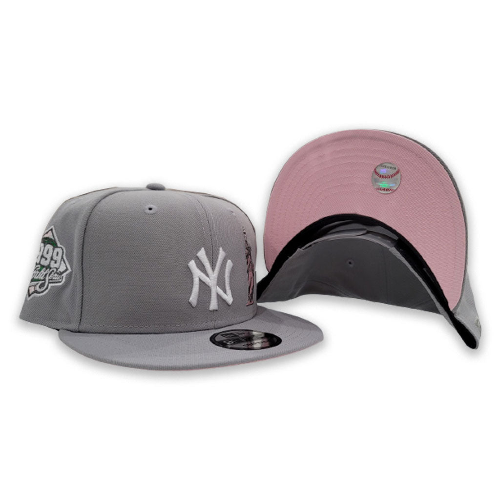 Navy Blue New York Yankees Pink Bottom Yankee Stadium Side Patch New Era  9Fifty Snapback