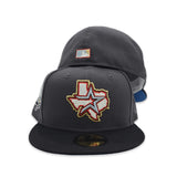 Dark Gray Houston Astros Black Visor Sea Blue Bottom Celebrating 45 Years Side Patch New Era 59Fifty Fitted