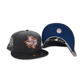 Dark Gray Houston Astros Black Visor Sea Blue Bottom Celebrating 45 Years Side Patch New Era 59Fifty Fitted