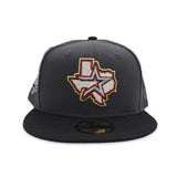 Dark Gray Houston Astros Black Visor Sea Blue Bottom Celebrating 45 Years Side Patch New Era 59Fifty Fitted