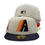 Houston Astros Orange Bottom 20th Anniversary Side patch New Era 59Fifty Fitted