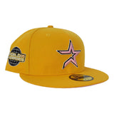 Houston Astros Taxi Yellow Pink Bottom 2005 World Series New Era 59Fifty Fitted