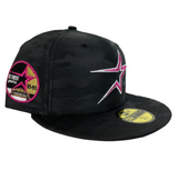 Black Camo Houston Astros Fusion Pink Bottom 35th Great Years Side Patch New Era 59Fifty Fitted