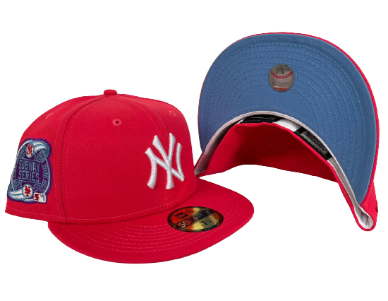 Infrared New York Yankees Icy Blue Bottom 2000 Subway Series Side Patch New Era 59Fifty Fitted