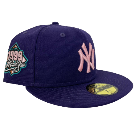 Purple New York Yankees Pink Bottom 1999 World Series Side Patch New Era 59Fifty Fitted