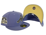 Lavender Purple Atlanta Braves Soft Yellow Bottom 2000 All Star Game New Era 59Fifty Fitted