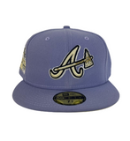Lavender Purple Atlanta Braves Soft Yellow Bottom 2000 All Star Game New Era 59Fifty Fitted