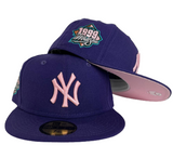 Purple New York Yankees Pink Bottom 1999 World Series Side Patch New Era 59Fifty Fitted