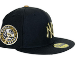 Black New York Yankees Gold Metal Badge New Era 1949 World Series Side Patch Fitted Hat