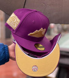 Product - Grape Purple Colorado Rockies 25th Anniversary Soft Yellow Bottom New Era 59Fifty Fitted