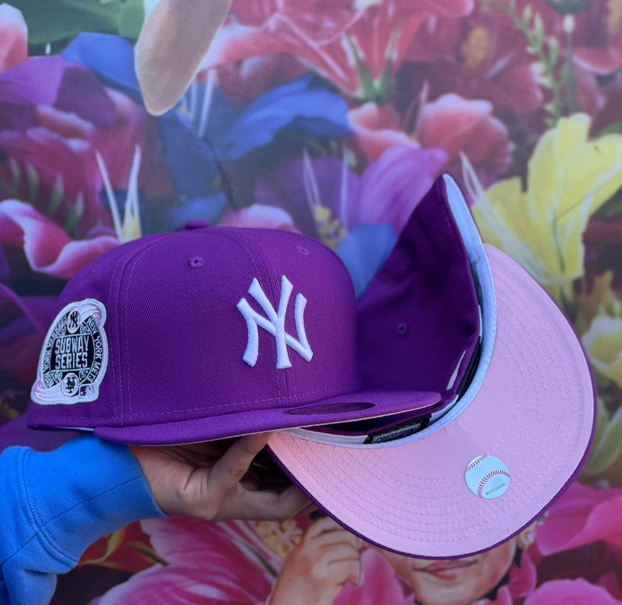 New Era 59FIFTY MLB NY Yankees 2000 Subway Series Fitted w/ Pink Bottom