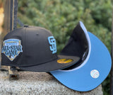 Product - Black San Diego Padres Icy blue Bottom 1992 All Star Game Side patch New Era 59Fifty Fitted