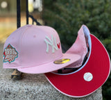 Product - Pink New York Yankees Heart Red Bottom 1999 World Series Side Patch New Era 59Fifty Fitted