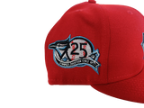 Red Toronto Blue Jays Icy Blue Bottom Bottom 25th Anniversary Side Patch New Era 59Fifty Fitted