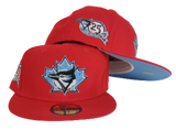 Red Toronto Blue Jays Icy Blue Bottom Bottom 25th Anniversary Side Patch New Era 59Fifty Fitted