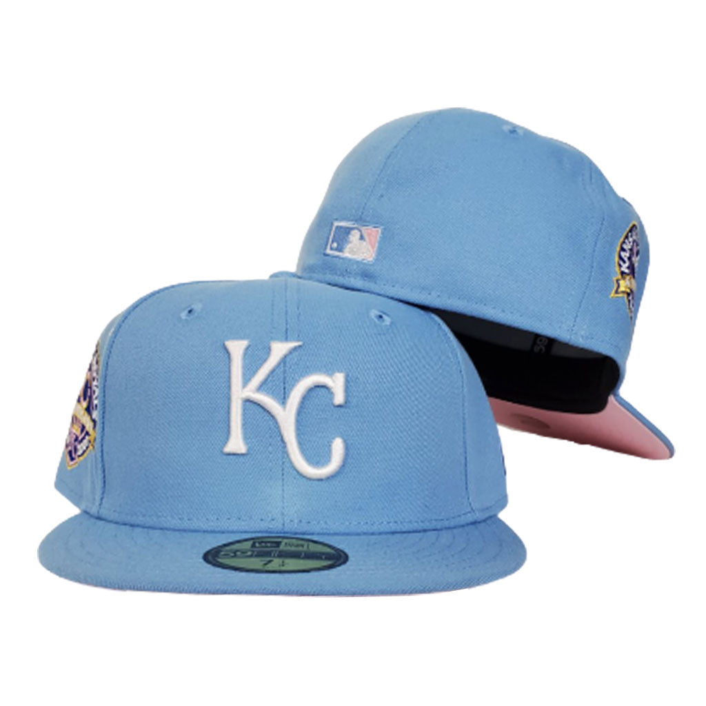 Kansas City Royals Sky Blue Pink Bottom 40th Anniversary New Era 59Fif –  Exclusive Fitted Inc.